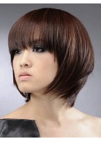 Brown Capless Remy Human Hair Wig-WWA539 