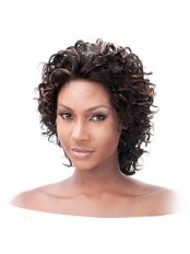 Comfortable Auburn Curly Lace Front Wigs